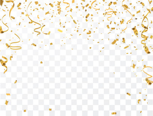 gold confetti celebration