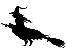 Wicked Halloween Witch Silhouette
