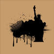 Grunge Statue of Liberty Shape Banner