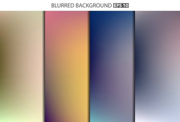 Abstract Creative concept vector multicolored blurred background set. For Web and Mobile Applications, art illustration template design, business infographic and social media, modern decoration