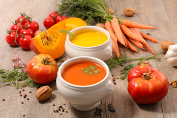 Wall Mural - tomato and carrot soup