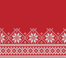 Norway Festive Sweater Fairisle Design. Seamless Knitting Pattern
