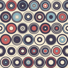 Seamless pattern of simple geometry. Retro-style illustration