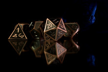 A Set Of Polyhedral Dice Used For Role Playing Games Such As Dungeons & Dragons.