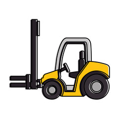 Canvas Print - cart forklift isolated icon