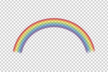 vector realistic isolated rainbow effect on the transparent background.