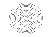Abstract Geometric Vortex, Circular Swirl Lines, Fingerprint. Vector Illustration