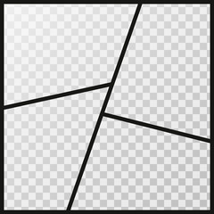 Aufkleber - Vector frames photo collage solated on a transparent background