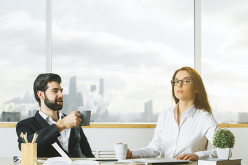 Poster - Man and woman working together