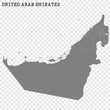  High quality map of United Arab Emirates with borders of the regions or counties