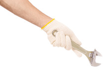 Male Hand Holding A Construction Key