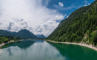 Naklejka na meble The mountain lake  Sylvenstein lake in Bavaria, Germany