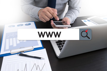 Poster - WWW Website Online Internet Web Page computer Browser Connection Network Concept to use www
