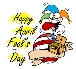 Wall Mural - April Fool Day Vector Graphic