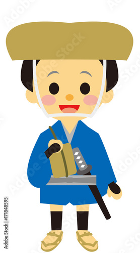 江戸時代 時代劇 旅姿の男性 Stock イラスト Adobe Stock