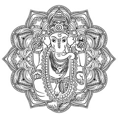 Wall Mural - ganesha coloring book for adults