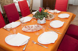 Fototapeta Miasto - table set for a charity party