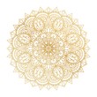 Vector golden contour Mandala ornament. Vintage decorative elements. Oriental round pattern. Islam, Arabic, Indian, turkish, pakistan, chinese, ottoman motifs. Hand drawn floral background.