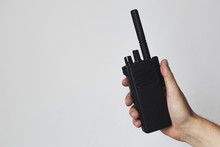 Black Portable Walkie-talkie In Hand