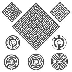 Abstract labyrinth. Abstract maze element.