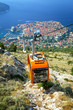 Cable car above Dubrovnik