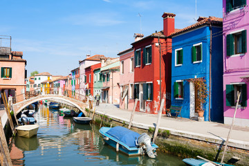 Wall Mural - Traditional Burano colored houses, Venice