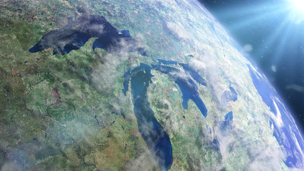Wall Mural - view on planet Earth