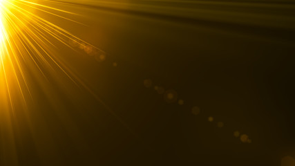 Poster - Digital lens flare in black bacground. 3d rendering