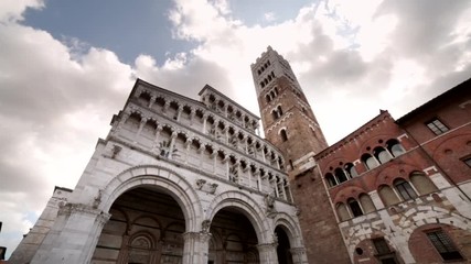 Poster - layers of history from majestic church of Lucca, rare preserved wonder of medieval architecture in Italy