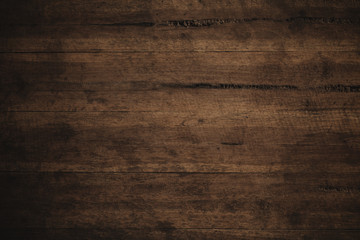 Wall Mural - Old grunge dark textured wooden background , The surface of the old brown wood texture