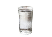 Cold Water In The Glass Isolated On White Background
