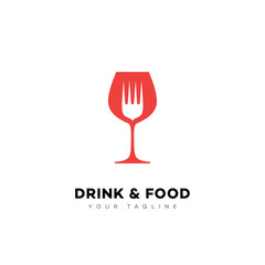 Canvas Print - Drink and food logo