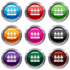 Poster - Printer ink bottles set 9 collection