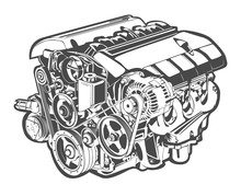 Vector Engine High Detailed Illustration