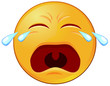 Crying emoji vector image