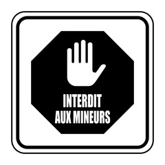 Sticker - Logo interdit aux mineurs.