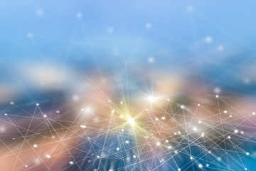 Abstackt technology background concept internet and element technology
