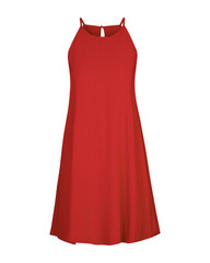 Wall Mural - Red elegant cocktail summer sleeveless dress