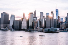 New York City Skyline At Sunset 
