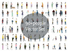 Vector Set Of Illustrated People