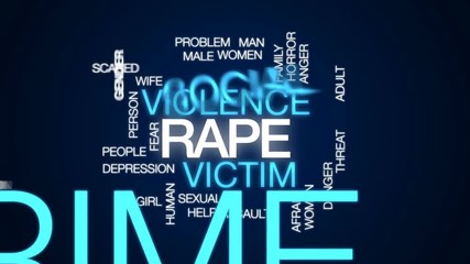 Sticker - Rape animated word cloud, text design animation.