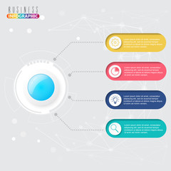 Poster - Timeline infographics design vector and marketing icons can be used for workflow layout, diagram, annual report, web design. Business concept with 4 options, steps or processes.