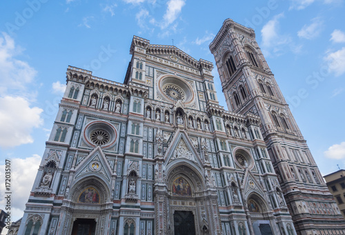 Plakat Katedra Santa Maria del Fiore we Florencji na Duomo Square - największą atrakcją w mieście