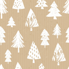 Poster - craft paper christmas pattern