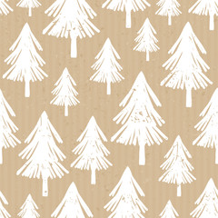 Poster - craft paper christmas pattern