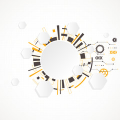 Wall Mural - abstract technological background. vector illustration.
