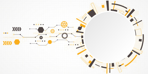 Wall Mural - abstract technological background. vector illustration.