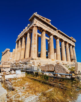 the parthenon on the athenian acropolis, greece