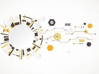 Wall Mural - abstract technological background. vector illustration.