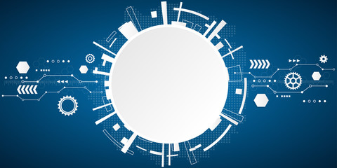 Wall Mural - abstract technological background. vector illustration.